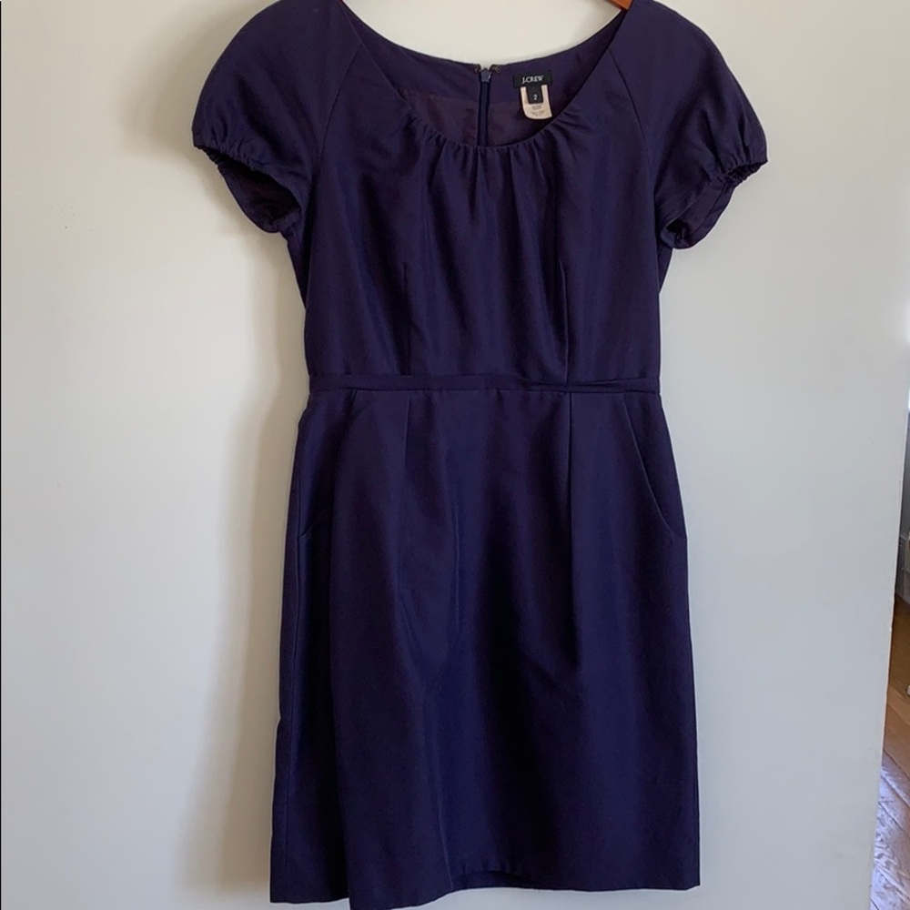 J.Crew Dark Blue/Purple Cap Sleeve Dress